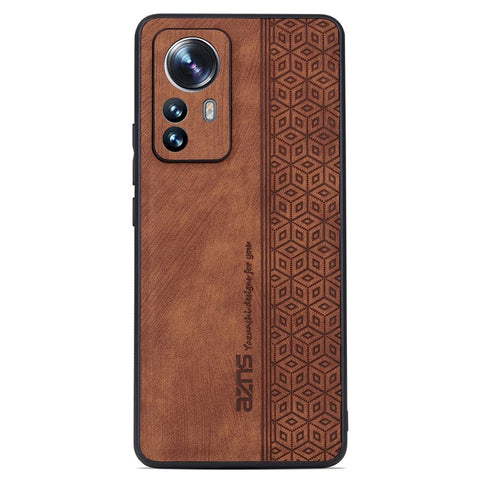 AZNS Anti-scratch Phone Case for Xiaomi 12 5G / 12X 5G / 12S 5G / 12S Pro 5G, Anti-drop Imprinted PU Leather+TPU Protective Back Cover