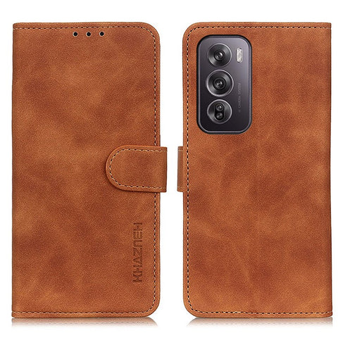 KHAZNEH For Oppo Reno12 Pro 5G (Global) Case PU Leather Retro Texture Phone Cover