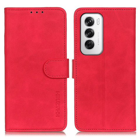 KHAZNEH For Oppo Reno12 5G (Global) Case PU Leather Retro Texture Phone Cover