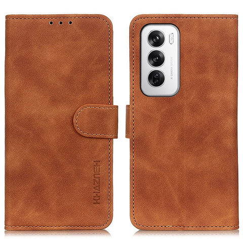 KHAZNEH For Oppo Reno12 5G (Global) Case PU Leather Retro Texture Phone Cover