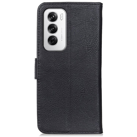 KHAZNEH For Oppo Reno12 5G (Global) Case Cowhide Texture Leather Wallet Stand Cover