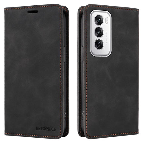 BETOPNICE 003 For Oppo Reno12 5G (Global) Case RFID Blocking PU Leather Phone Cover