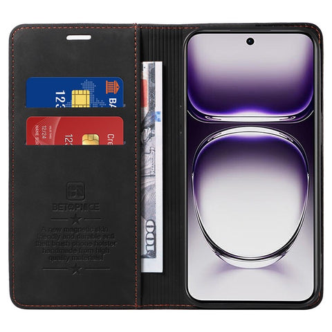 BETOPNICE 003 For Oppo Reno12 5G (Global) Case RFID Blocking PU Leather Phone Cover