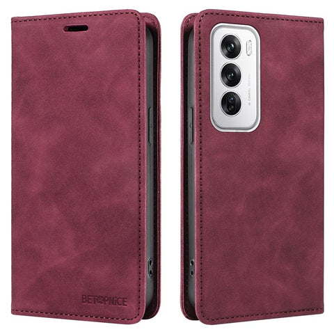 BETOPNICE 003 For Oppo Reno12 5G (Global) Case RFID Blocking PU Leather Phone Cover