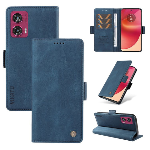 YIKATU YK-005 For Motorola Edge 50 Fusion 5G Phone Case Skin-Touch Leather Cover