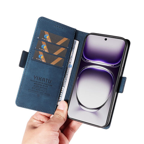 YIKATU YK-005 For Oppo Reno12 5G (Global) Leather Phone Case Side Magnetic Clasps