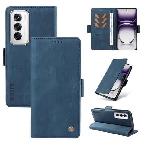 YIKATU YK-005 For Oppo Reno12 5G (Global) Leather Phone Case Side Magnetic Clasps