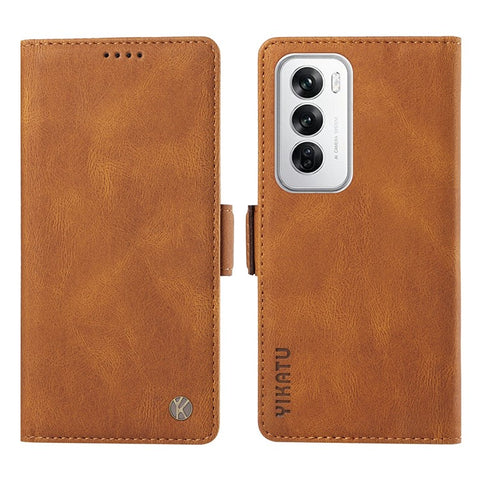 YIKATU YK-005 For Oppo Reno12 5G (Global) Leather Phone Case Side Magnetic Clasps