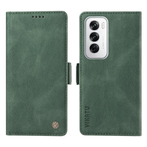 YIKATU YK-005 For Oppo Reno12 5G (Global) Leather Phone Case Side Magnetic Clasps