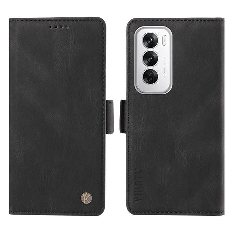 YIKATU YK-005 For Oppo Reno12 5G (Global) Leather Phone Case Side Magnetic Clasps