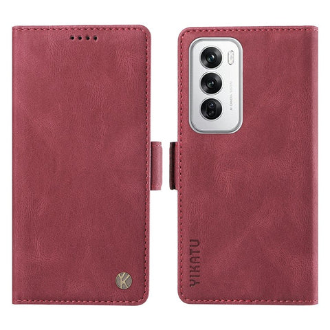 YIKATU YK-005 For Oppo Reno12 5G (Global) Leather Phone Case Side Magnetic Clasps