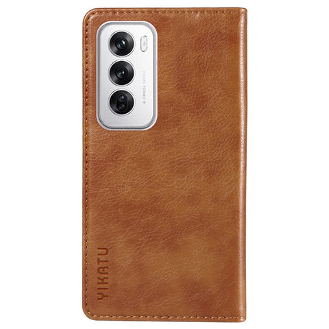 YIKATU YK-006 For Oppo Reno12 5G (Global) Wallet Case Litchi Texture Leather Phone Cover