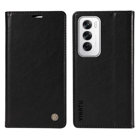 YIKATU YK-006 For Oppo Reno12 5G (Global) Wallet Case Litchi Texture Leather Phone Cover