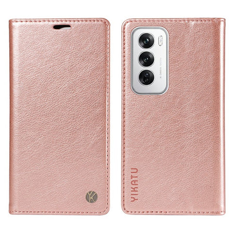 YIKATU YK-006 For Oppo Reno12 5G (Global) Wallet Case Litchi Texture Leather Phone Cover