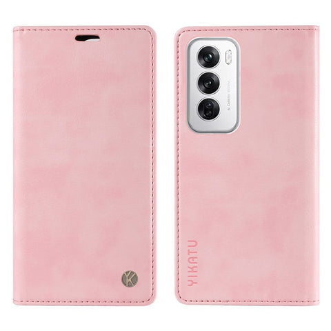 YIKATU YK-006 For Oppo Reno12 5G (Global) Wallet Case Litchi Texture Leather Phone Cover