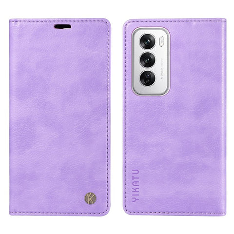 YIKATU YK-006 For Oppo Reno12 5G (Global) Wallet Case Litchi Texture Leather Phone Cover