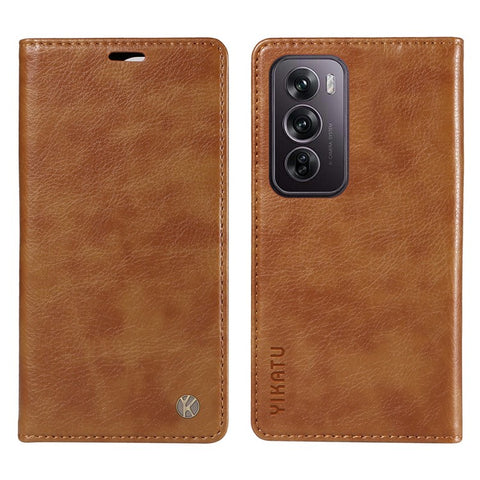 YIKATU YK-006 For Oppo Reno12 Pro 5G (Global) / (China) Wallet Phone Case Litchi Texture Leather Cover