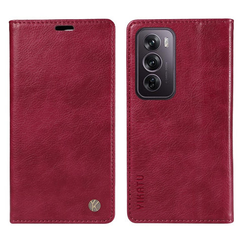 YIKATU YK-006 For Oppo Reno12 Pro 5G (Global) / (China) Wallet Phone Case Litchi Texture Leather Cover