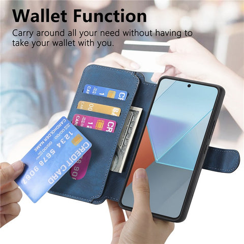 For Xiaomi Redmi Note 13 Pro 5G / Poco X6 5G Magnetic Case CASENEO Detachable Leather Phone Wallet Cover