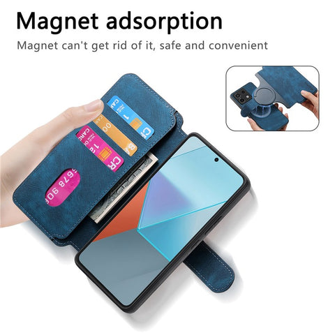 For Xiaomi Redmi Note 13 Pro 5G / Poco X6 5G Magnetic Case CASENEO Detachable Leather Phone Wallet Cover