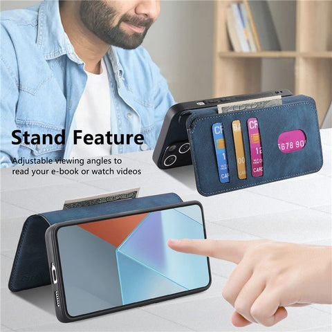For Xiaomi Redmi Note 13 Pro 5G / Poco X6 5G Magnetic Case CASENEO Detachable Leather Phone Wallet Cover