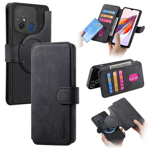 For Xiaomi Redmi 12C 4G Magnetic Case CASENEO Detachable Leather Phone Wallet Cover