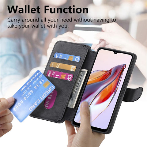 For Xiaomi Redmi 12C 4G Magnetic Case CASENEO Detachable Leather Phone Wallet Cover