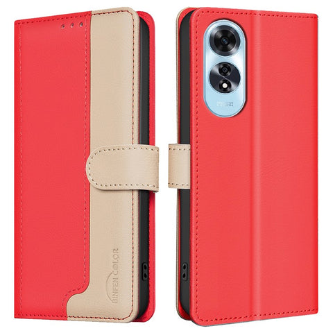 BINFEN COLOR BF33 For Oppo A60 4G Case RFID Blocking Leather Phone Cover Wallet Stand