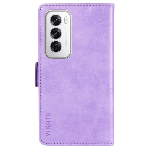 YIKATU YK-007 For Oppo Reno12 5G (Global) Phone Case Anti-Drop PU Leather Stand Wallet Cover