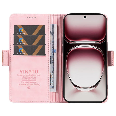 YIKATU YK-007 For Oppo Reno12 Pro 5G (Global) / (China) Phone Case Litchi Texture Leather Cover