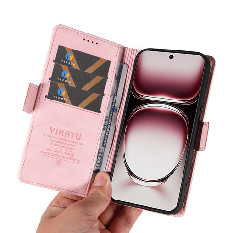 YIKATU YK-007 For Oppo Reno12 Pro 5G (Global) / (China) Phone Case Litchi Texture Leather Cover