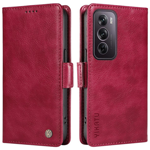 YIKATU YK-007 For Oppo Reno12 Pro 5G (Global) / (China) Phone Case Litchi Texture Leather Cover