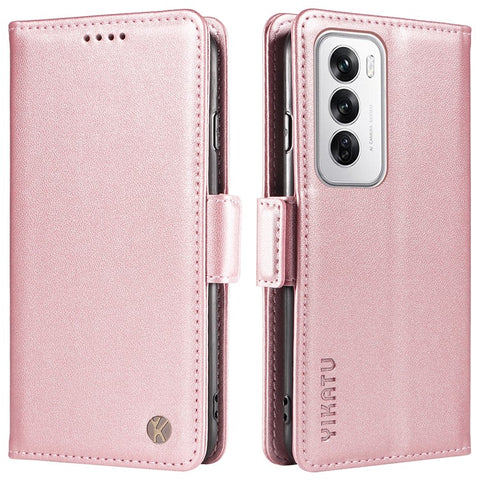 YIKATU YK-003 For Oppo Reno12 5G (Global) Case Magnetic Side Clasps Leather Wallet Phone Cover