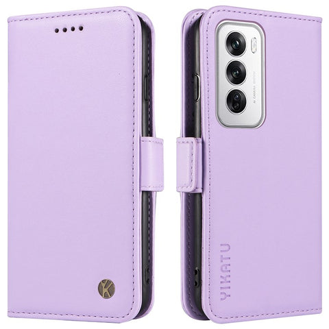 YIKATU YK-003 For Oppo Reno12 5G (Global) Case Magnetic Side Clasps Leather Wallet Phone Cover