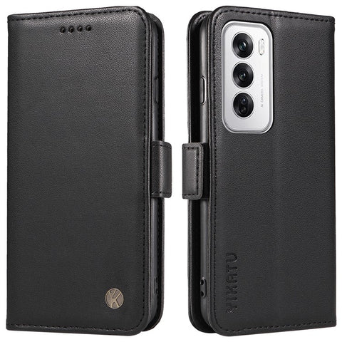 YIKATU YK-003 For Oppo Reno12 5G (Global) Case Magnetic Side Clasps Leather Wallet Phone Cover