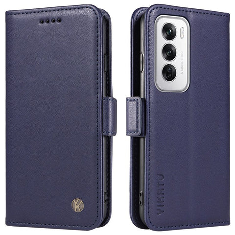 YIKATU YK-003 For Oppo Reno12 5G (Global) Case Magnetic Side Clasps Leather Wallet Phone Cover