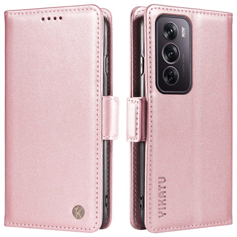 YIKATU YK-003 For Oppo Reno12 Pro 5G (Global) / (China) Case Side Clasps Anti-Drop Leather Phone Cover