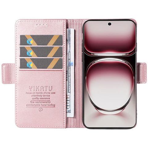 YIKATU YK-003 For Oppo Reno12 Pro 5G (Global) / (China) Case Side Clasps Anti-Drop Leather Phone Cover
