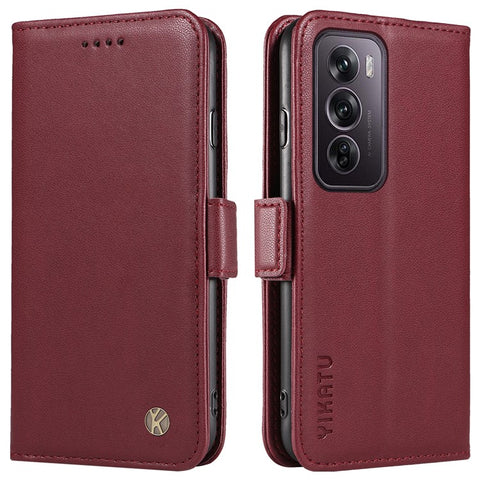 YIKATU YK-003 For Oppo Reno12 Pro 5G (Global) / (China) Case Side Clasps Anti-Drop Leather Phone Cover