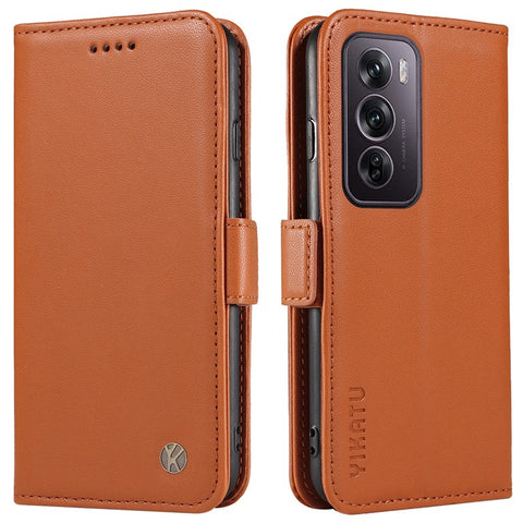 YIKATU YK-003 For Oppo Reno12 Pro 5G (Global) / (China) Case Side Clasps Anti-Drop Leather Phone Cover