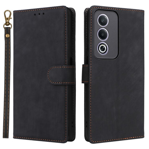 For Oppo A80 5G / A3 Pro (Global) 5G / K12x 5G (India) / A3x 5G (China) Leather Case RFID Blocking Wallet Phone Cover with Strap