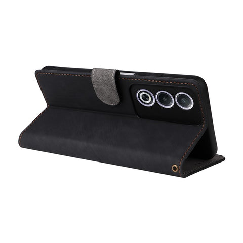 For Oppo A80 5G / A3 Pro (Global) 5G / K12x 5G (India) / A3x 5G (China) Leather Case RFID Blocking Wallet Phone Cover with Strap