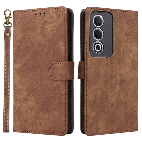 For Oppo A80 5G / A3 Pro (Global) 5G / K12x 5G (India) / A3x 5G (China) Leather Case RFID Blocking Wallet Phone Cover with Strap