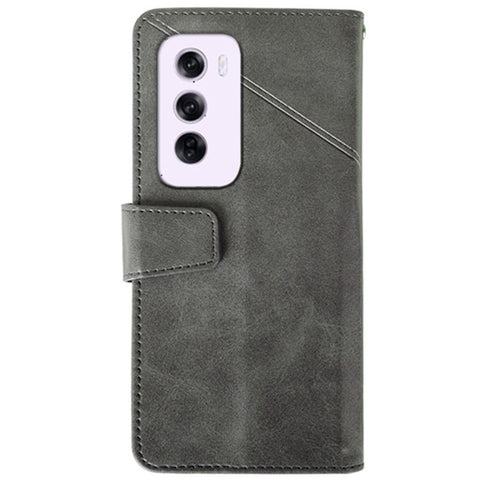 IDEWEI For Oppo Reno12 Pro 5G (Global) Case Leather Wallet Phone Cover Stand Calf Texture