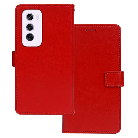 IDEWEI for Oppo Reno12 Pro 5G (Global) Case Card Slots Holder Leather Phone Cover Crazy Horse Texture