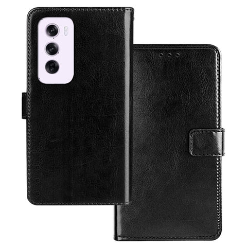 IDEWEI for Oppo Reno12 Pro 5G (Global) Case Card Slots Holder Leather Phone Cover Crazy Horse Texture