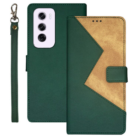 IDEWEI For Oppo Reno12 Pro 5G (Global) Case Card Slots Leather Splicing Color Phone Cover