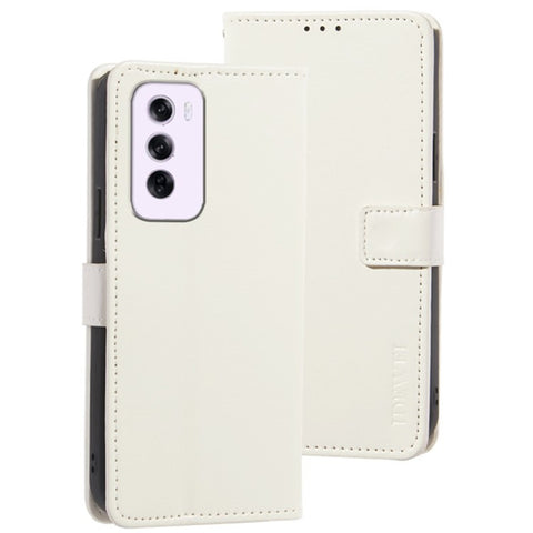 IDEWEI For Oppo Reno12 Pro 5G (Global) Case Stand View Leather Phone Cover Crazy Horse Texture