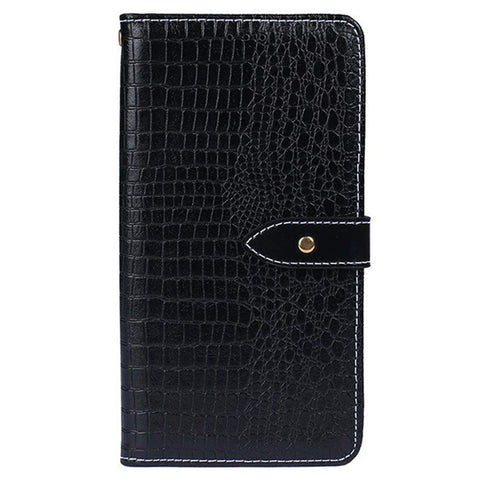 IDEWEI For Oppo Reno12 5G (Global) Phone Case Crocodile Texture PU Leather Flip Cover