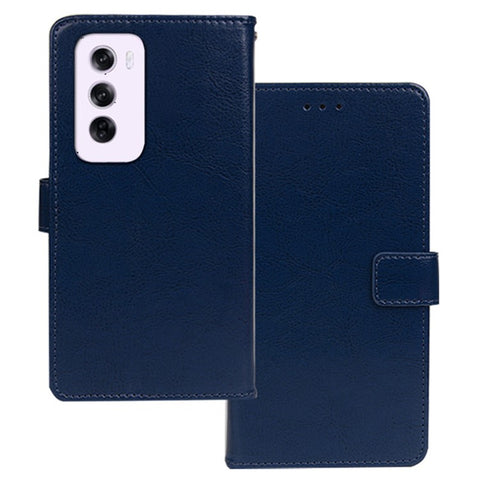 IDEWEI For Oppo Reno12 5G (Global) Phone Case Card Slots Leather Cover Crazy Horse Texture